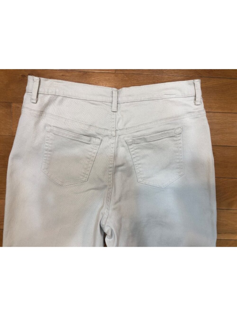 Gloria Vanderbilt Amanda Classic 5-pocket Straight Leg Light Beige Jeans Size 14 - Picture 7 of 10